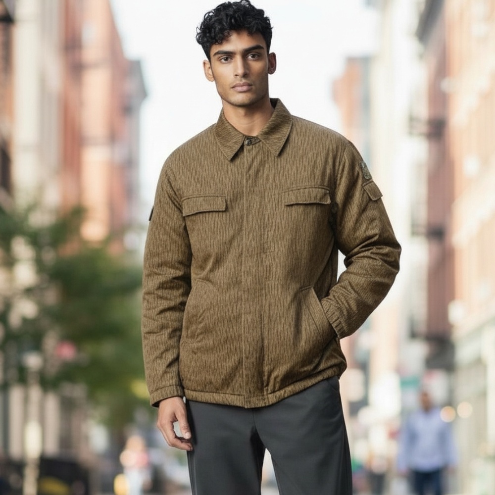 Circular Fashion: East German Strichtarn Raindrop Camo Parka with Breast Pockets